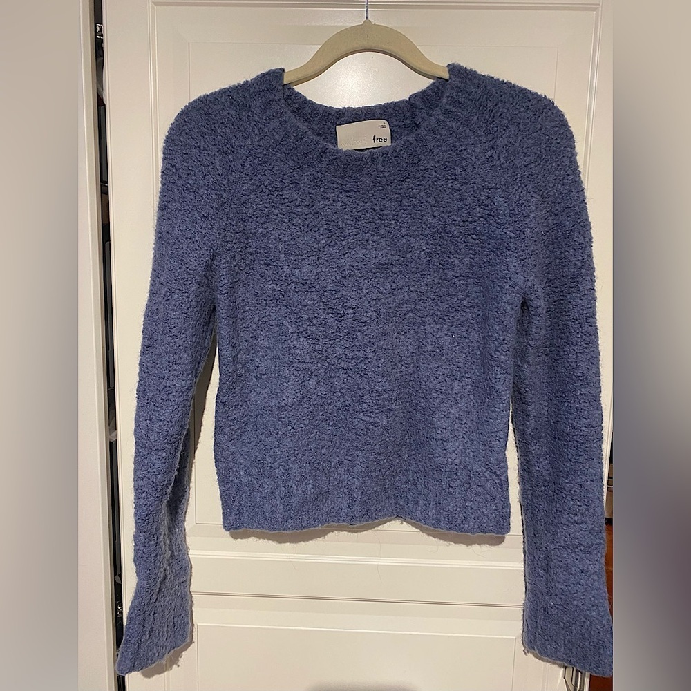 Wilfred Free Aritzia Blue Alpaca Wool Blend Sweater Small
